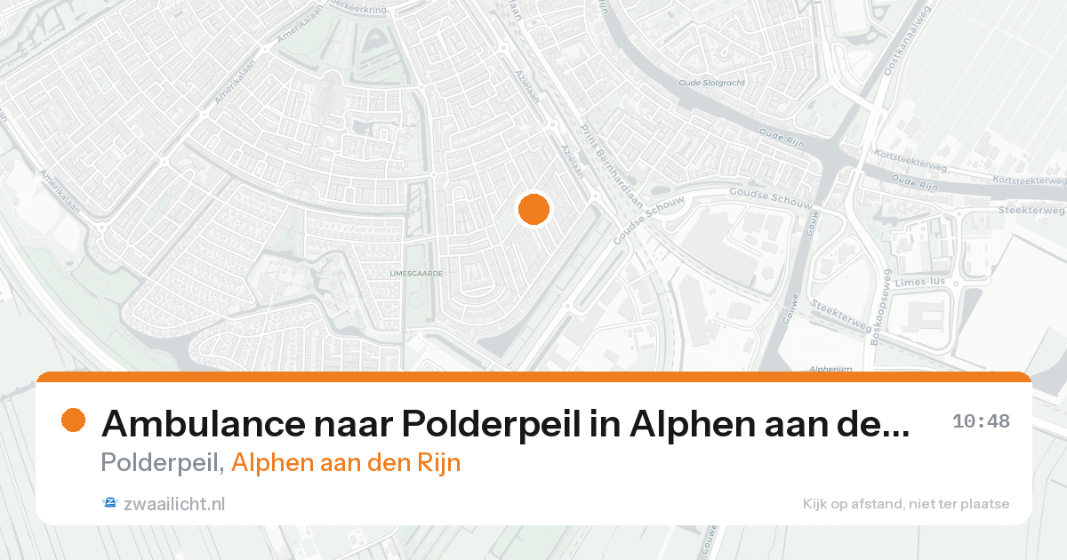 Ambulance naar Polderpeil in Alphen aan den Rijn — 17 aug 2026