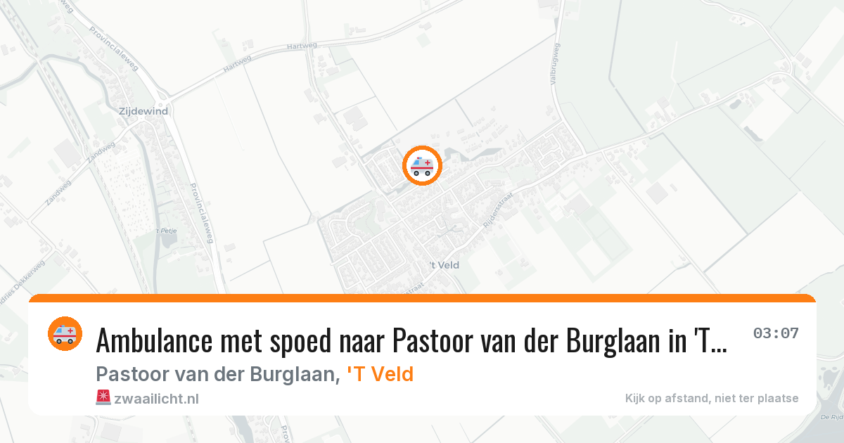 Ambulance met spoed naar Pastoor van der Burglaan in 'T Veld — 20 jan 2026