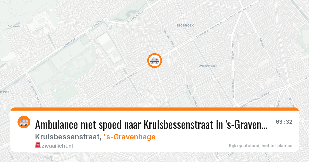 Ambulance met spoed naar Kruisbessenstraat in 's-Gravenhage — 7 jul 2026