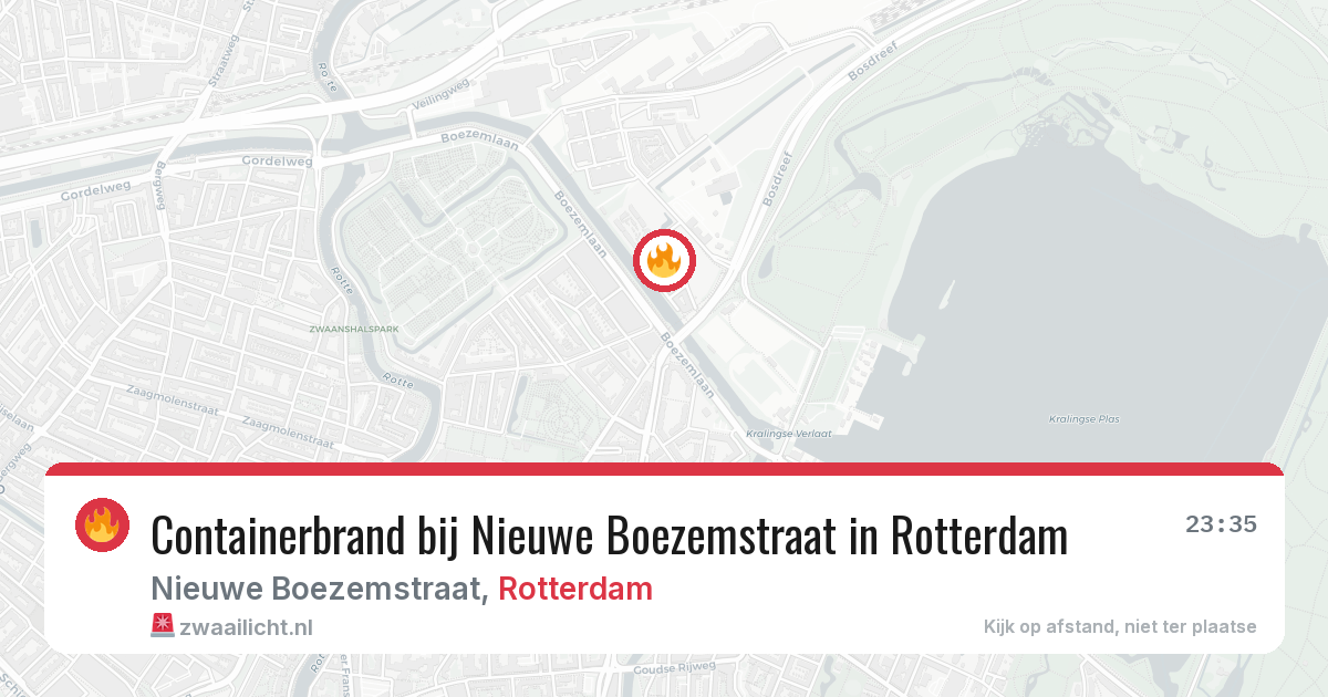 Containerbrand bij Nieuwe Boezemstraat in Rotterdam — 4 aug 2026