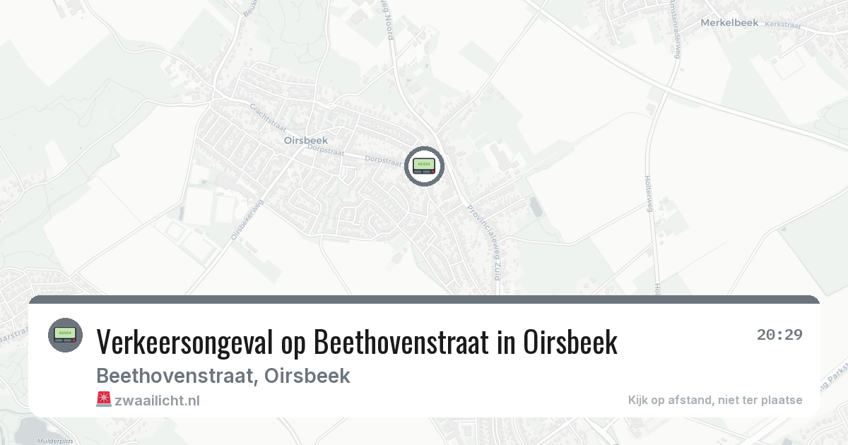 Verkeersongeval op Beethovenstraat in Oirsbeek — 15 jul 2026