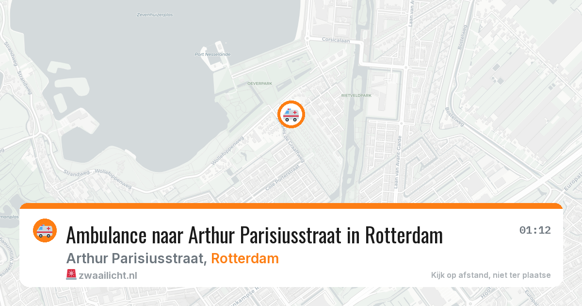 Ambulance naar Arthur Parisiusstraat in Rotterdam — 22 jul 2026