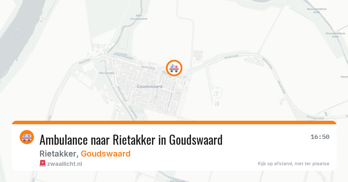 Ambulance naar Rietakker in Goudswaard — 2 aug 2026