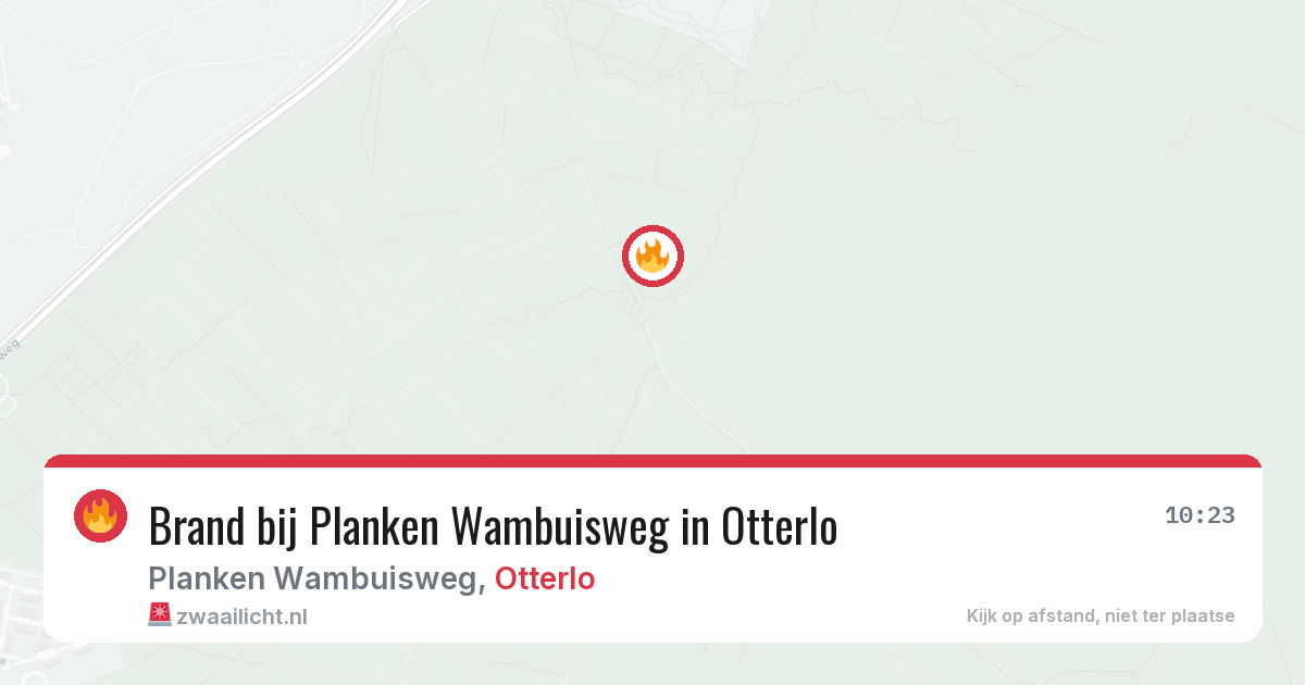 Brand bij Planken Wambuisweg in Otterlo — 25 mei 2026
