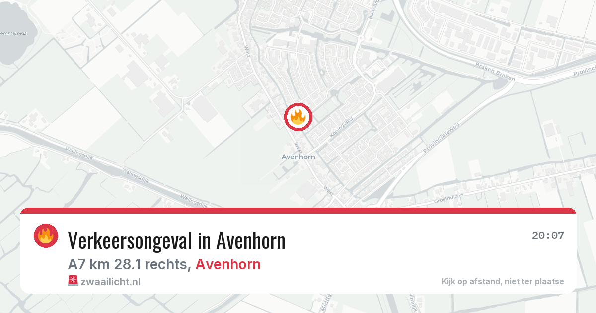 Verkeersongeval in Avenhorn — 14 jun 2026