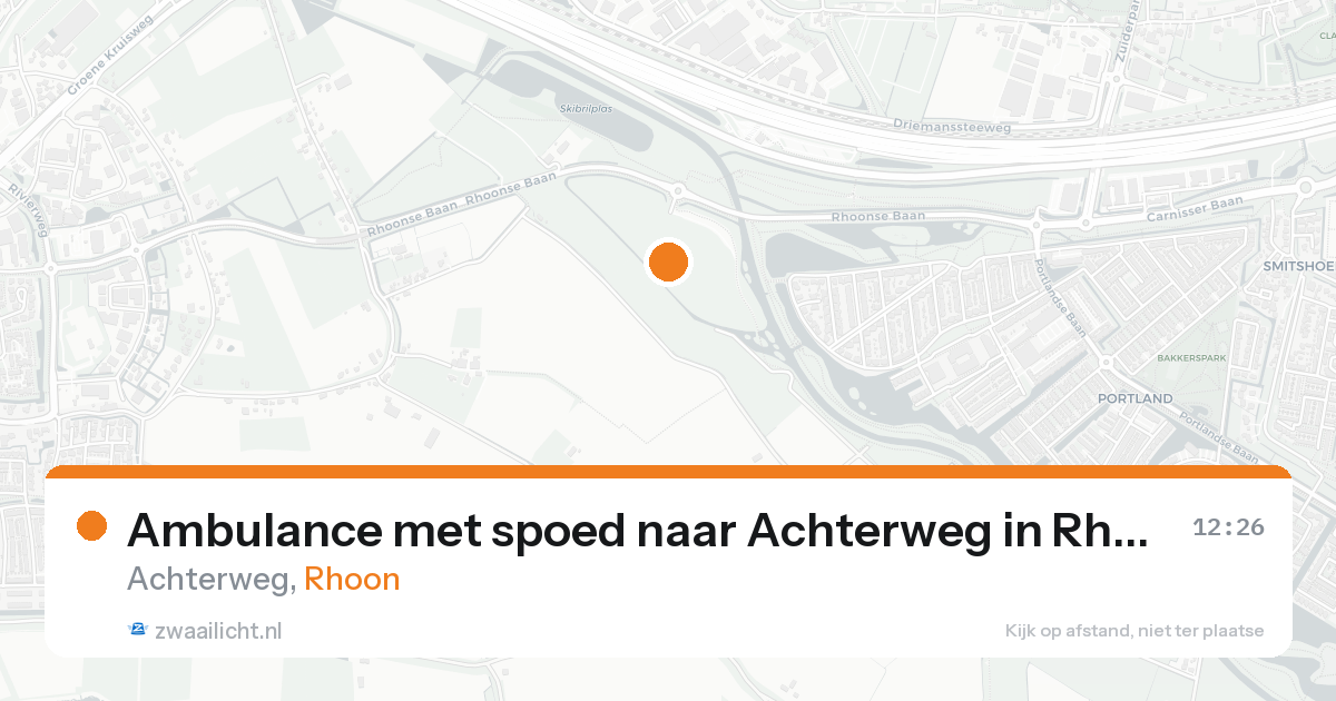 Ambulance met spoed naar Achterweg in Rhoon — 22 aug 2026