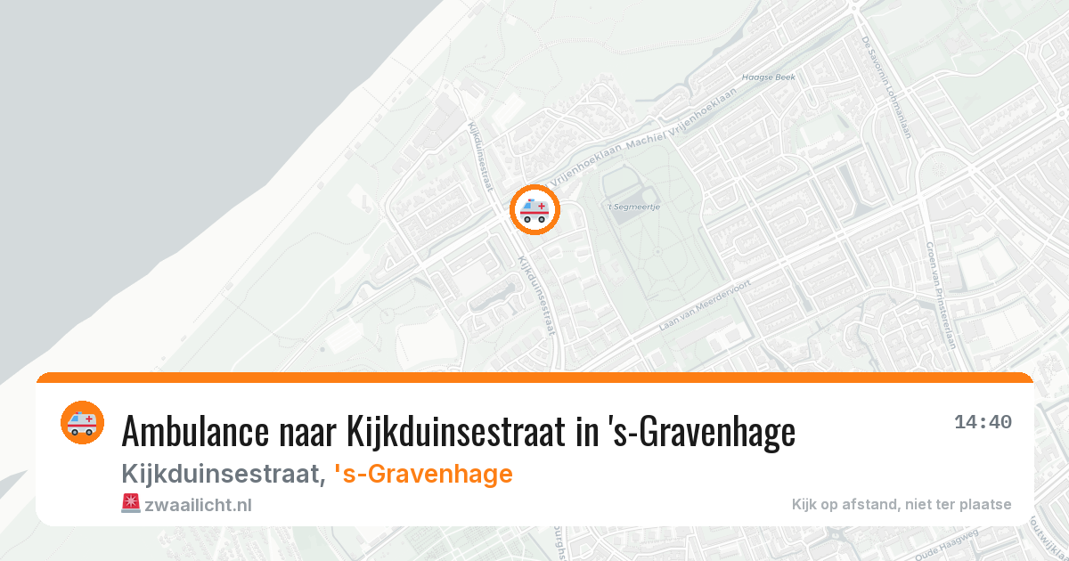 Ambulance naar Kijkduinsestraat in 's-Gravenhage — 2 mrt 2026