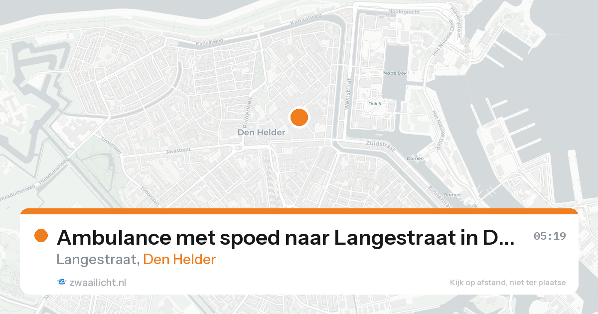 Ambulance met spoed naar Langestraat in Den Helder — 17 mei 2026