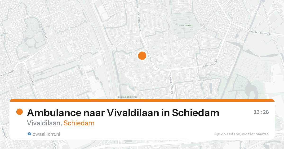 Ambulance naar Vivaldilaan in Schiedam — 10 jul 2026