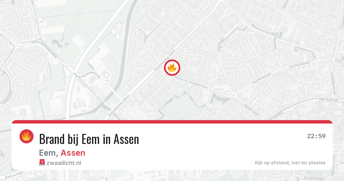 Brand bij Eem in Assen — 26 jun 2026