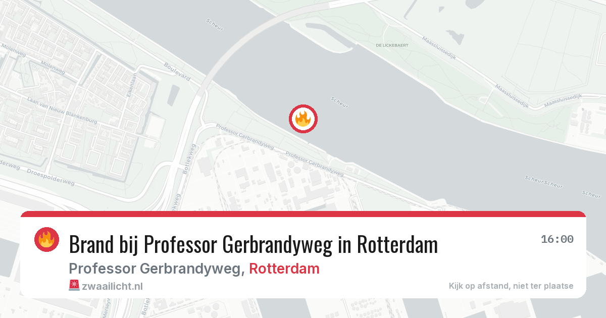 Brand bij Professor Gerbrandyweg in Rotterdam — 9 jul 2026