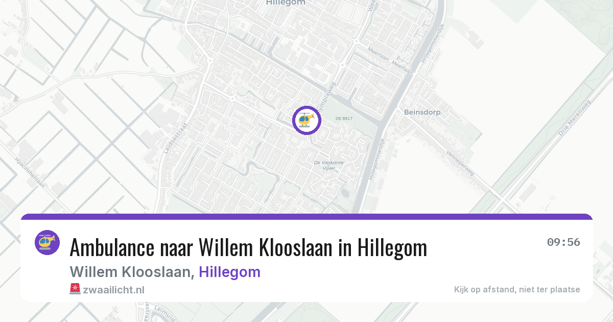Ambulance naar Willem Klooslaan in Hillegom — 7 jun 2026
