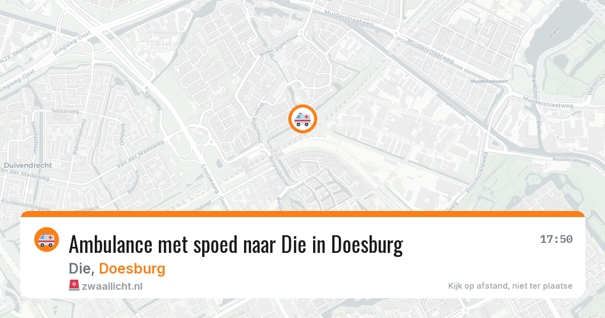 Ambulance met spoed naar Die in Doesburg — 13 jun 2026
