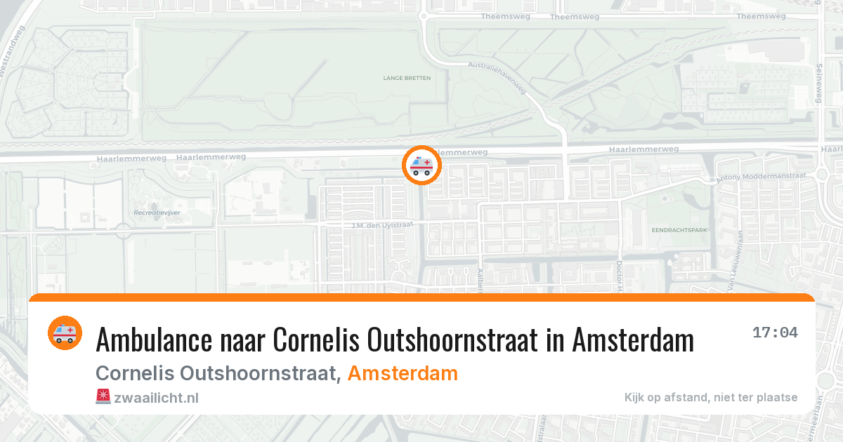 Ambulance naar Cornelis Outshoornstraat in Amsterdam — 3 jul 2026