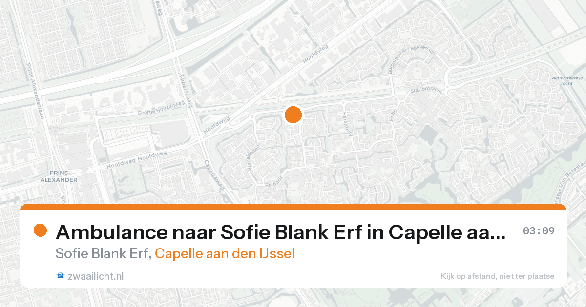 Ambulance naar Sofie Blank Erf in Capelle aan den IJssel — 18 aug 2026