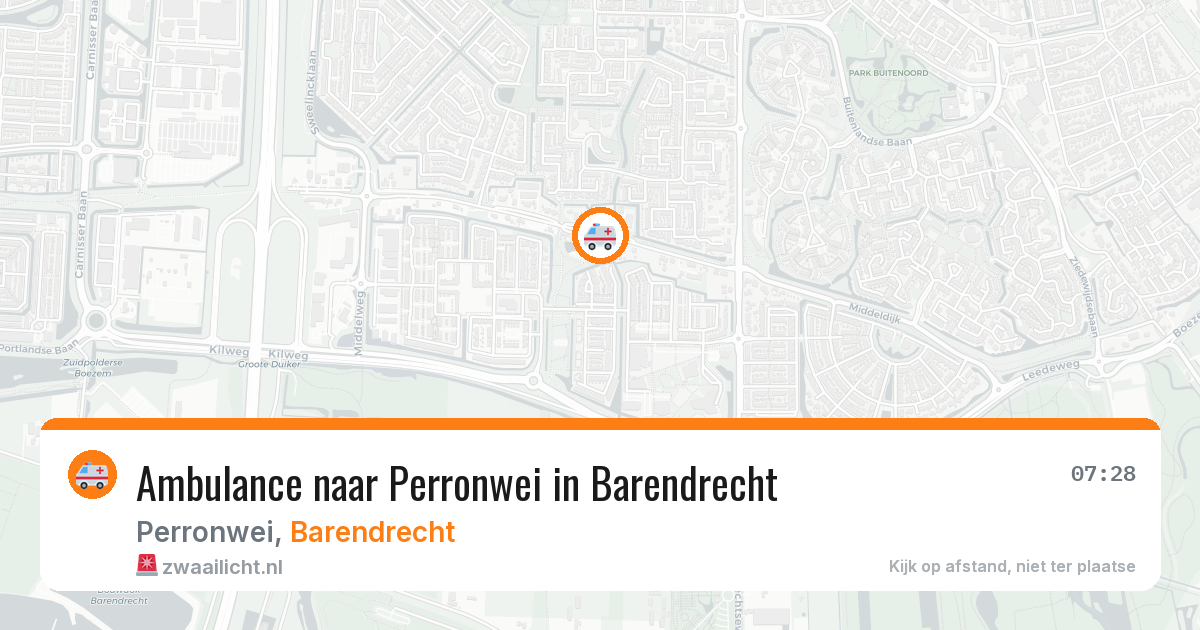 Ambulance naar Perronwei in Barendrecht — 14 aug 2026