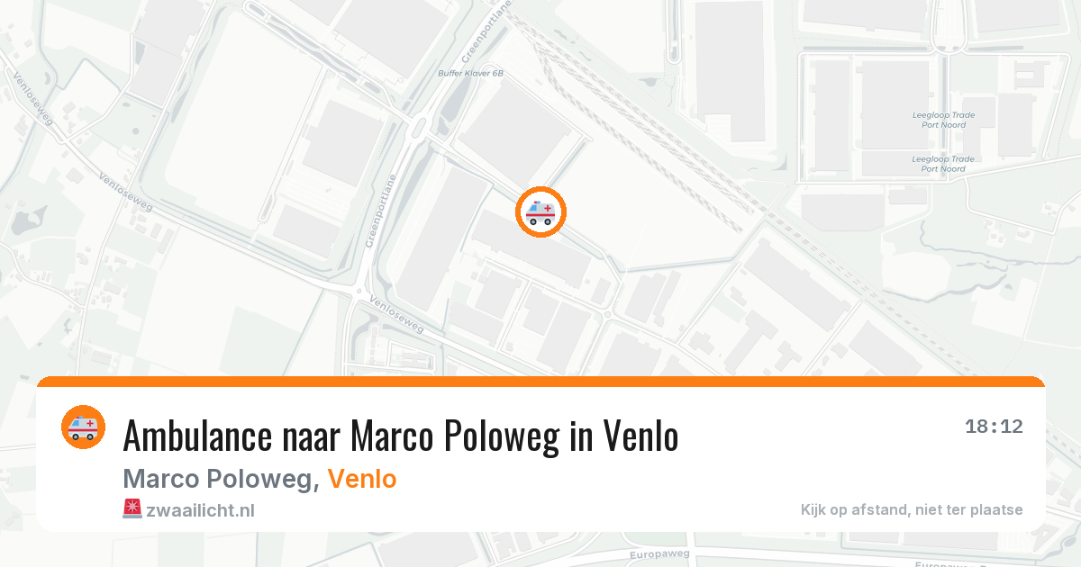 Ambulance naar Marco Poloweg in Venlo — 26 mei 2026
