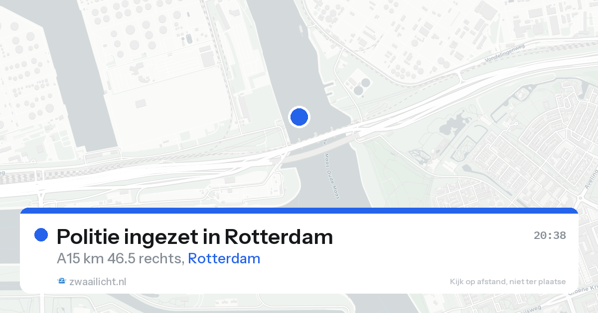 Politie ingezet in Rotterdam — 22 aug 2026 | 🚨 Zwaailicht.nl