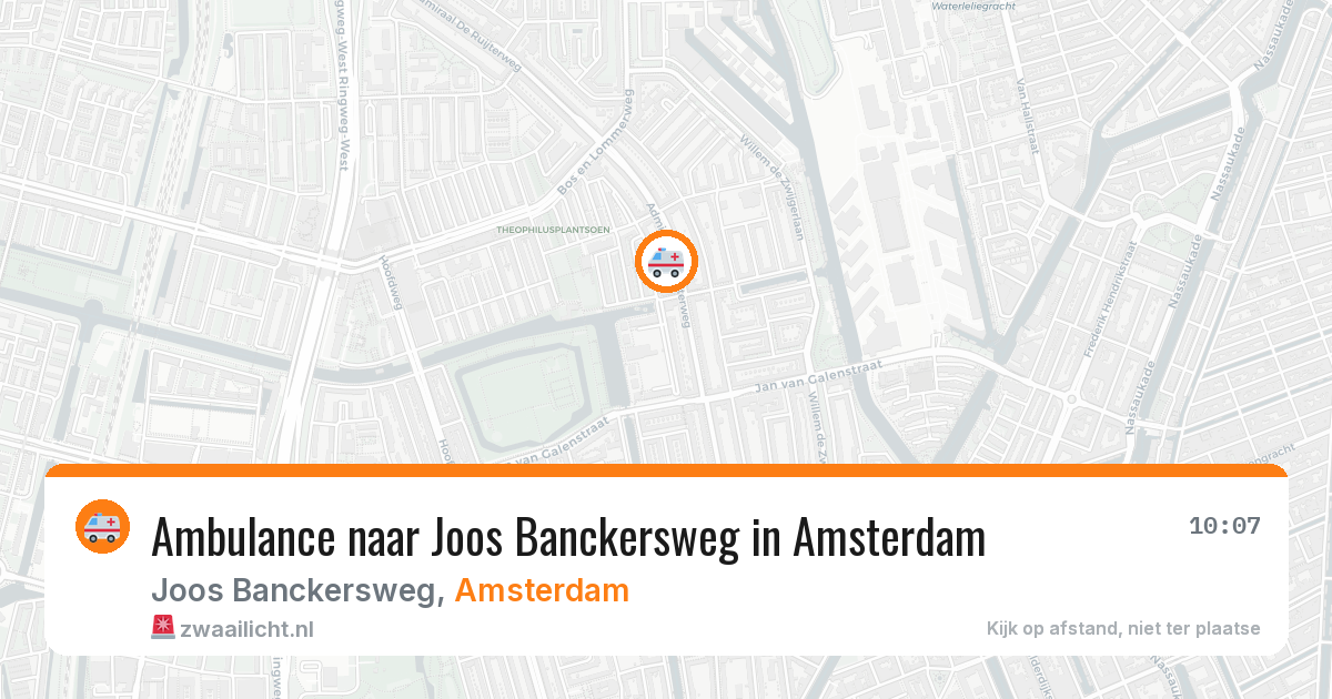 Ambulance naar Joos Banckersweg in Amsterdam — 28 mrt 2026