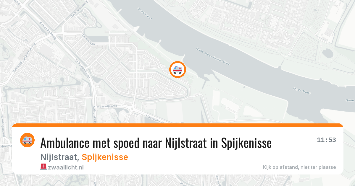 Ambulance met spoed naar Nijlstraat in Spijkenisse — 9 aug 2026