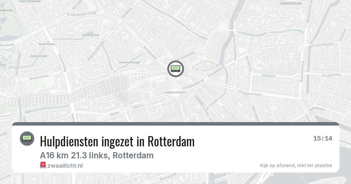 Hulpdiensten ingezet in Rotterdam — 24 feb 2026 | 🚨 Zwaailicht.nl