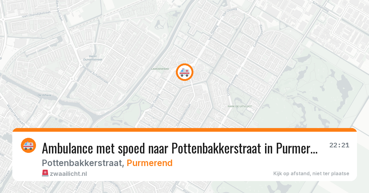 Ambulance met spoed naar Pottenbakkerstraat in Purmerend — 21 feb 2026