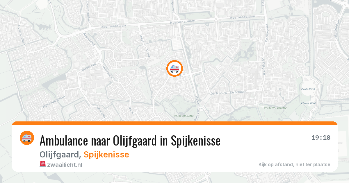 Ambulance naar Olijfgaard in Spijkenisse — 1 aug 2026