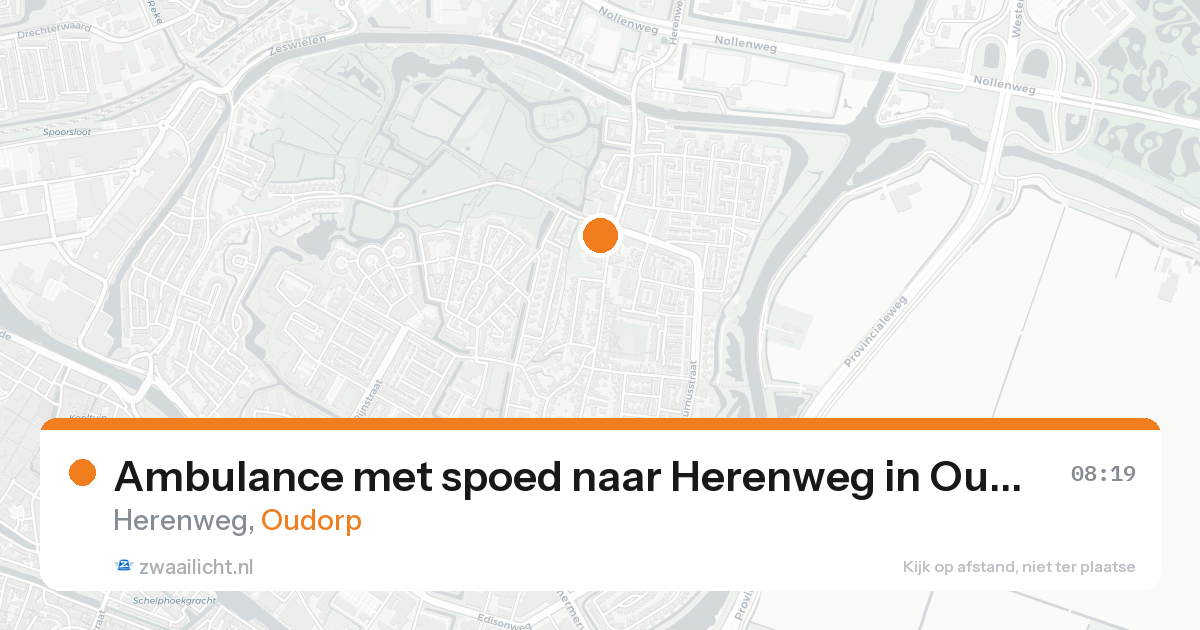 Ambulance met spoed naar Herenweg in Oudorp — 22 aug 2026
