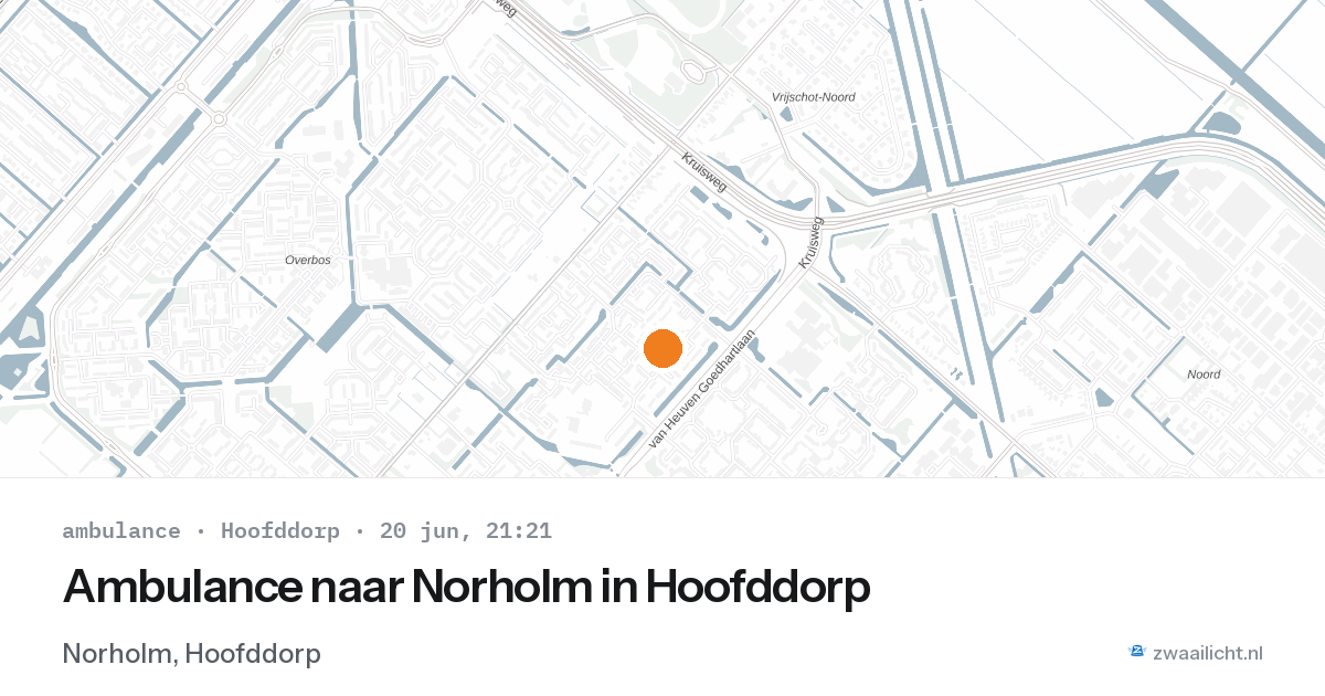 Ambulance naar Norholm in Hoofddorp — 20 jun 2026