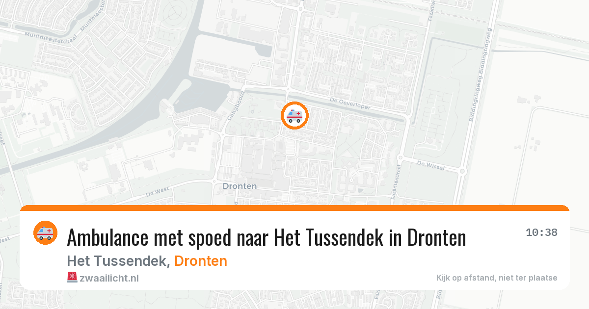 Ambulance met spoed naar Het Tussendek in Dronten — 13 apr 2026