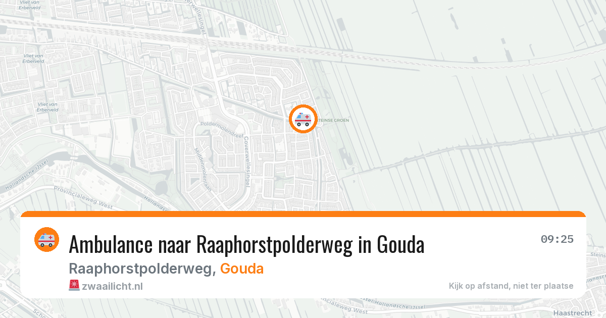 Ambulance naar Raaphorstpolderweg in Gouda — 12 jun 2026