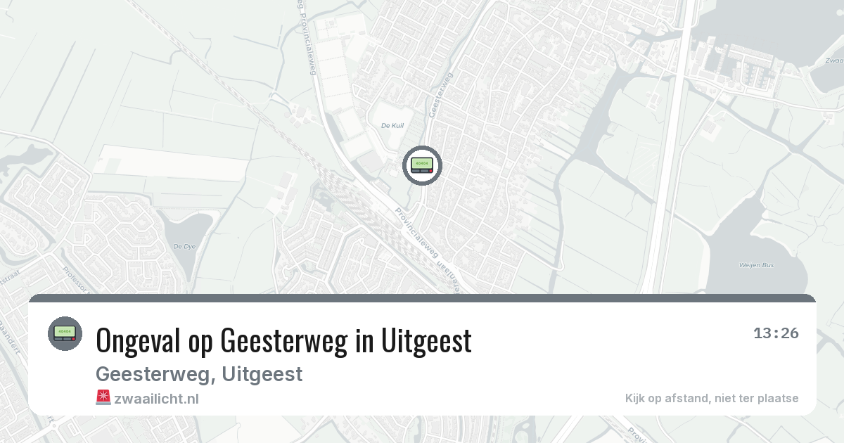 Ongeval op Geesterweg in Uitgeest — 29 jan 2026