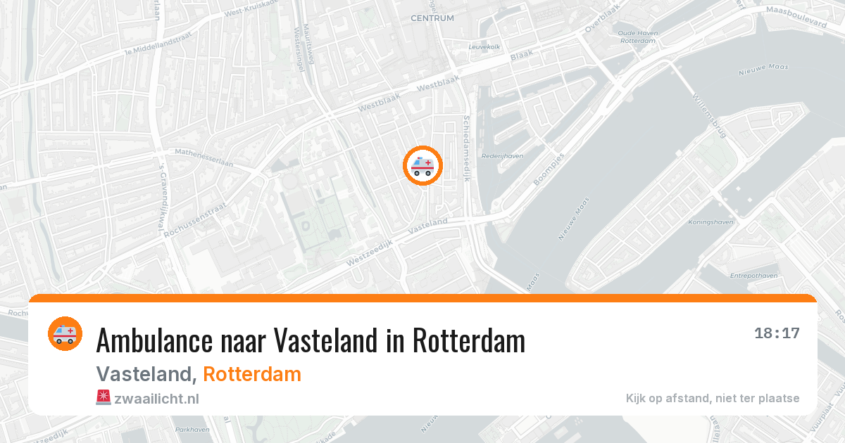 Ambulance naar Vasteland in Rotterdam — 30 mrt 2026
