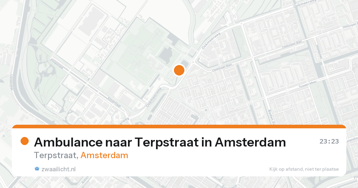 Ambulance naar Terpstraat in Amsterdam — 24 aug 2026