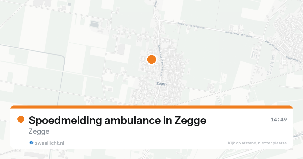 Spoedmelding ambulance in Zegge — 16 aug 2026