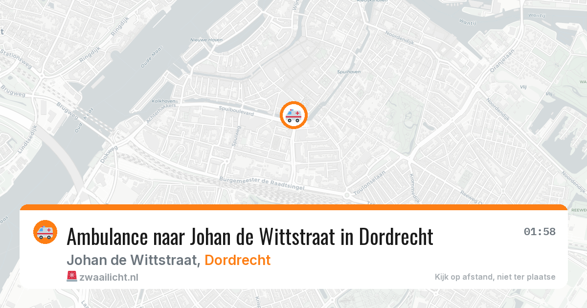 Ambulance naar Johan de Wittstraat in Dordrecht — 2 aug 2026