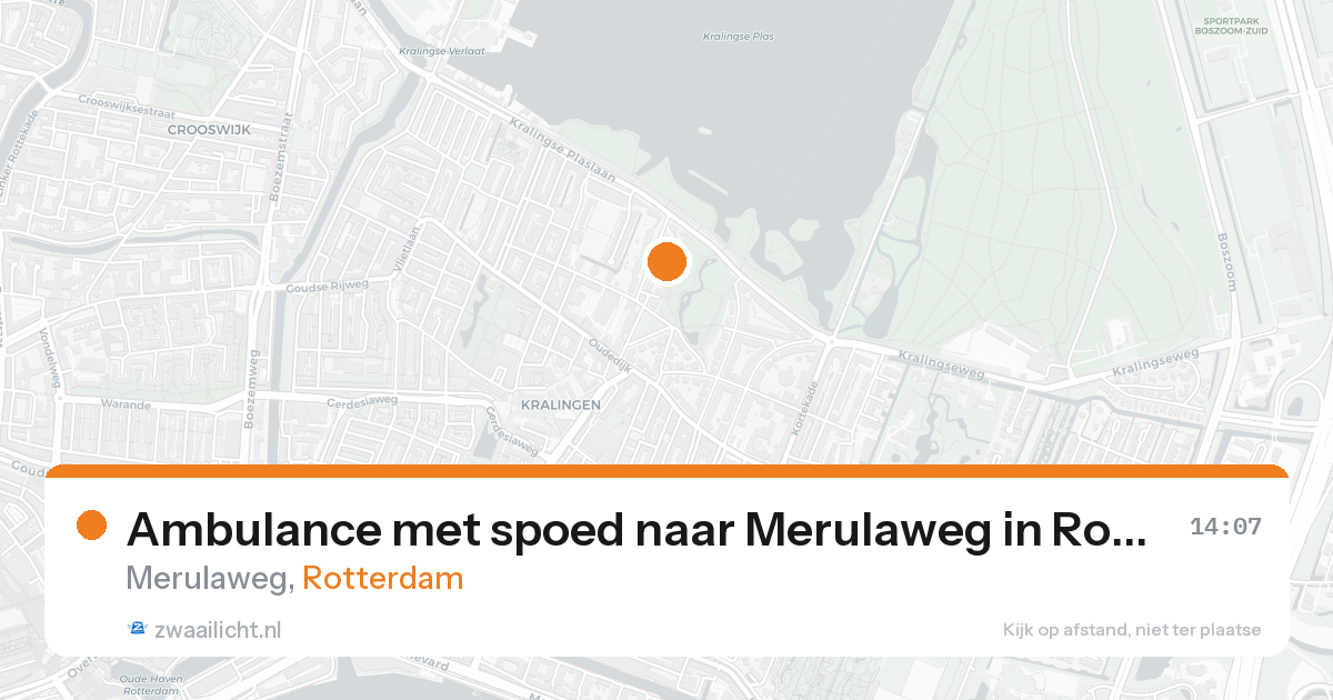 Ambulance met spoed naar Merulaweg in Rotterdam — 25 aug 2026
