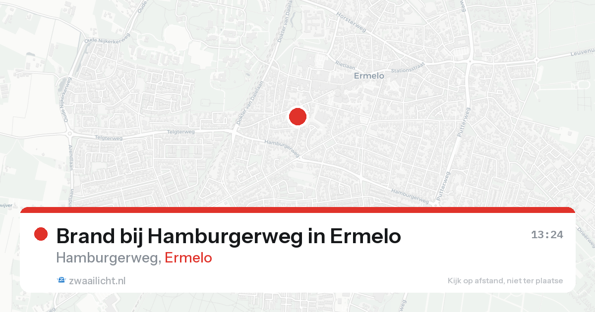 Brand bij Hamburgerweg in Ermelo — 25 mei 2026
