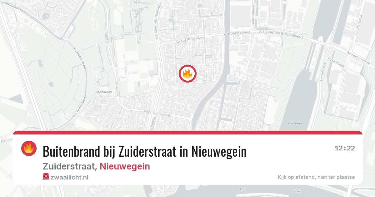 Buitenbrand bij Zuiderstraat in Nieuwegein — 5 aug 2026