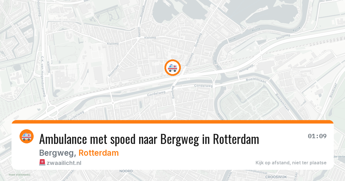 Ambulance met spoed naar Bergweg in Rotterdam — 21 mrt 2026
