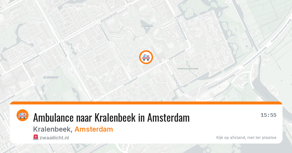 Ambulance naar Kralenbeek in Amsterdam — 7 aug 2026