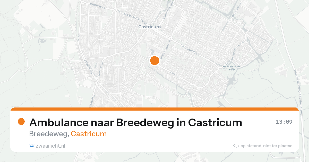 Ambulance naar Breedeweg in Castricum — 18 aug 2026