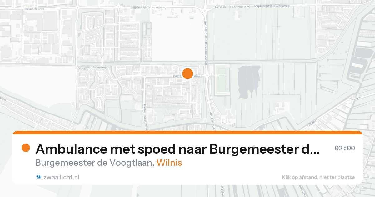 Ambulance met spoed naar Burgemeester de Voogtlaan in Wilnis — 22 aug 2026