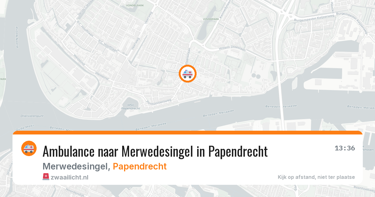Ambulance naar Merwedesingel in Papendrecht — 14 mei 2026