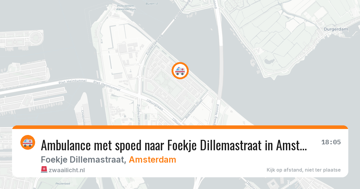 Ambulance met spoed naar Foekje Dillemastraat in Amsterdam — 14 mei 2026
