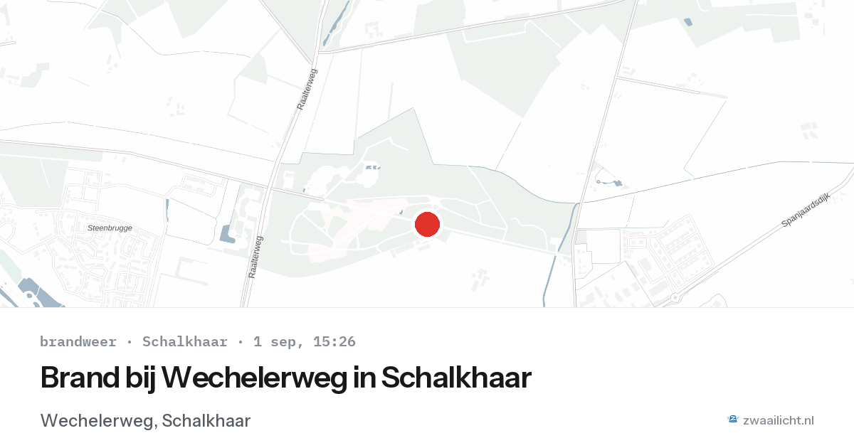 Brand bij Wechelerweg in Schalkhaar — 1 sep 2026