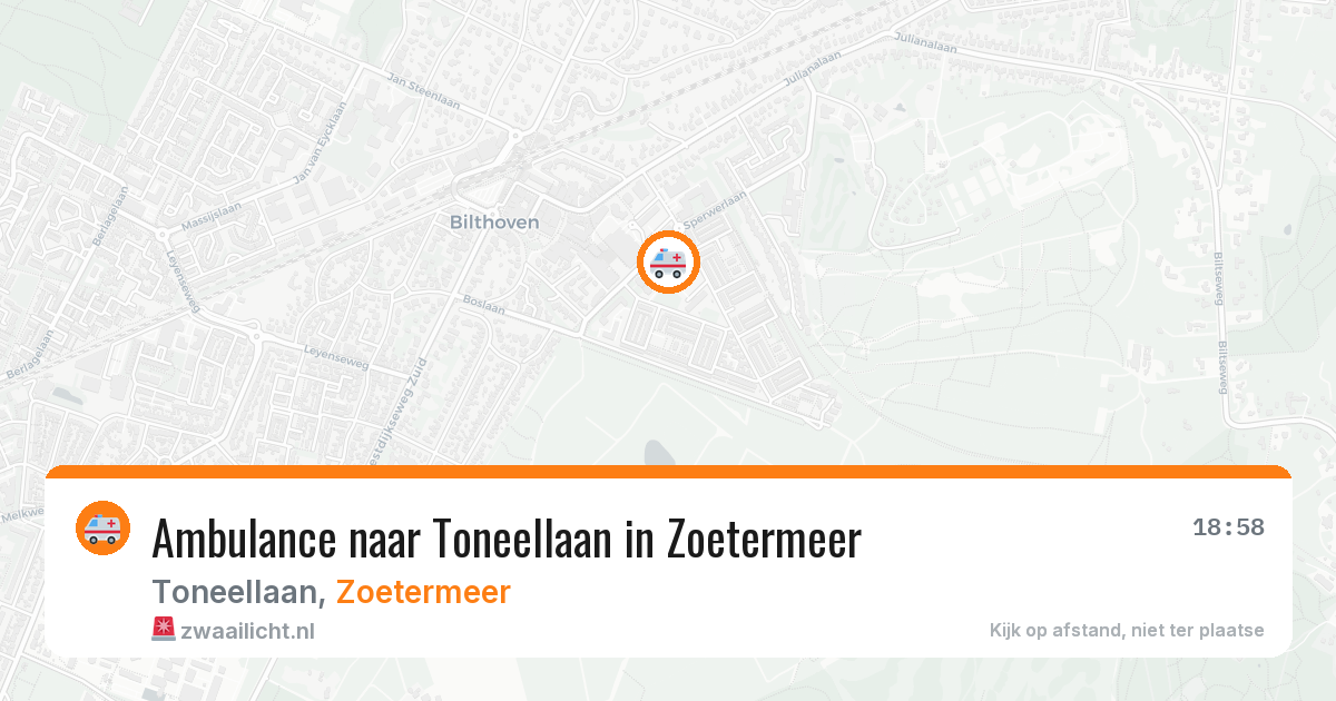 Ambulance naar Toneellaan in Zoetermeer — 29 jan 2026