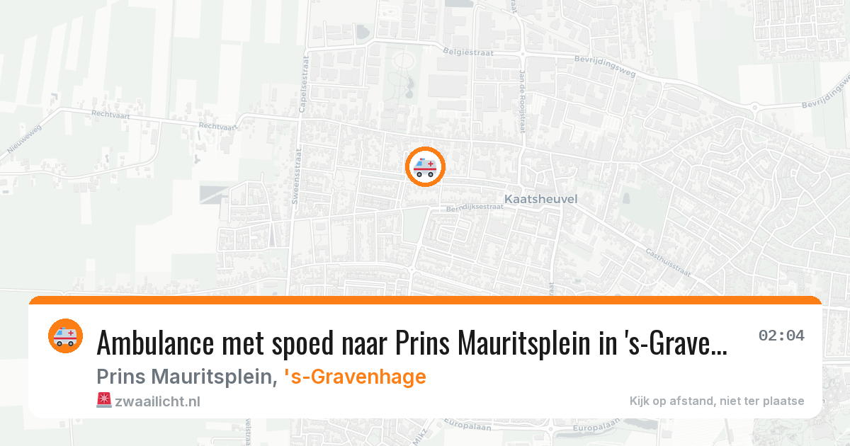 Ambulance met spoed naar Prins Mauritsplein in 's-Gravenhage — 2 apr 2026