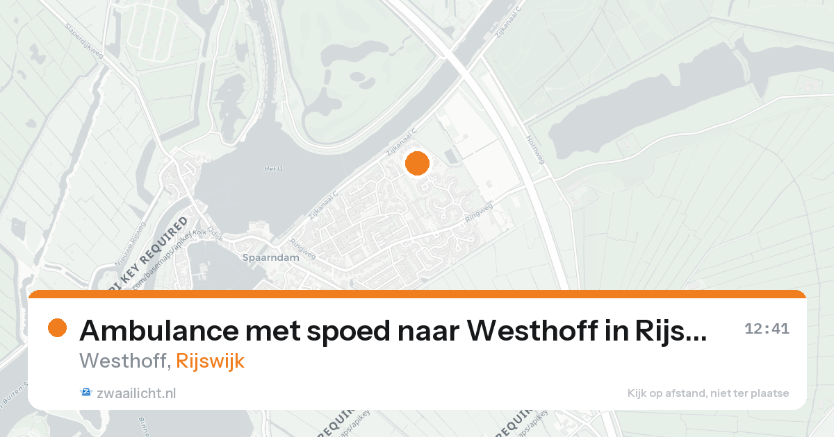 Ambulance met spoed naar Westhoff in Rijswijk — 25 aug 2026