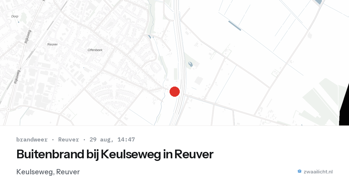 Buitenbrand bij Keulseweg in Reuver — 29 aug 2026